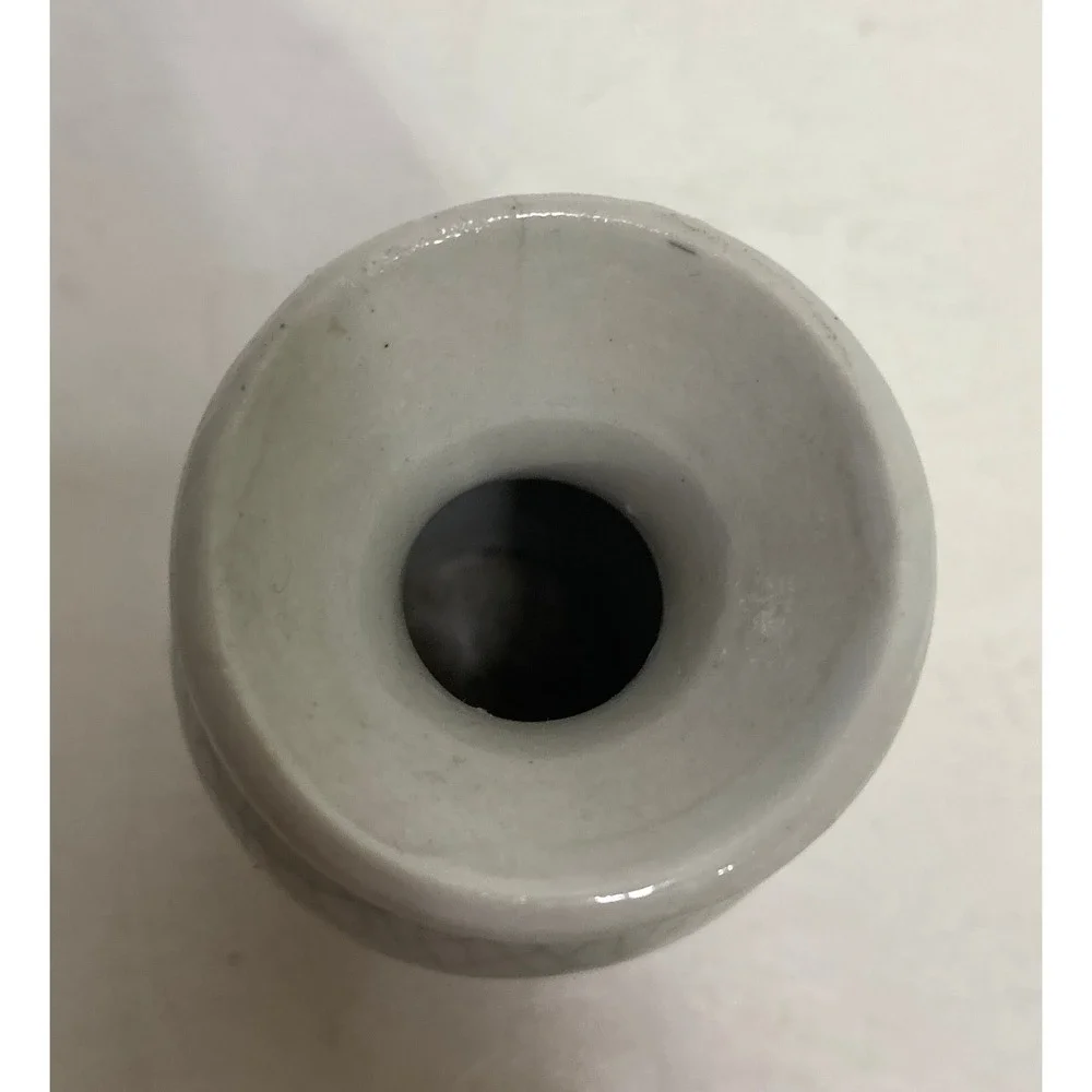 Miniature‎ Blue and White Crackle Glaze Floral Ceramic Bud Vase 3 